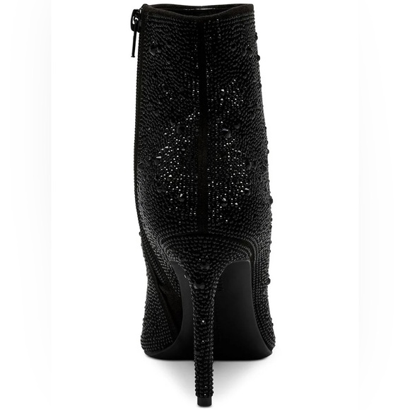 INC International Concepts Black Glitter Heeled Boots‎ - Picture 3 of 7